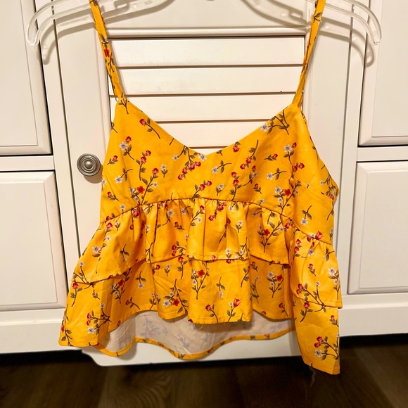 SHEIN Floral Print Ruffle Cami Size M - Picture 2 of 2